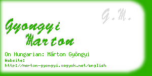 gyongyi marton business card