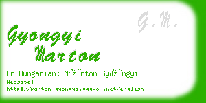 gyongyi marton business card